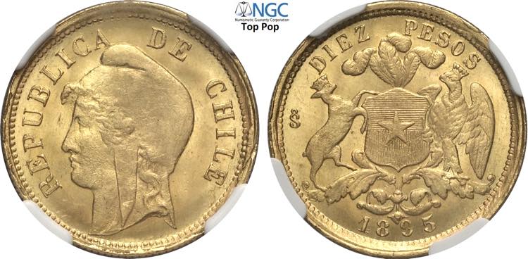 Chile, Republic (1818-), 10 Pesos ... 