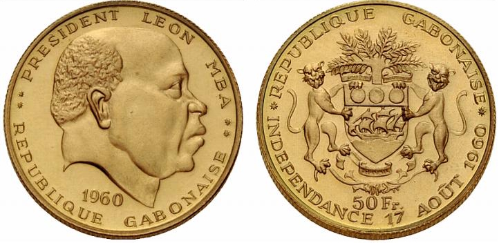 Gabon 50 Franchi 1960&nbsp;16.00 ... 