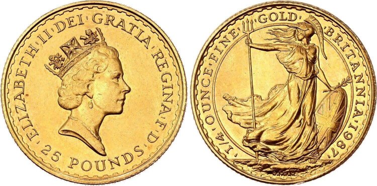 Gran Bretagna 25 Pounds Britannia ... 
