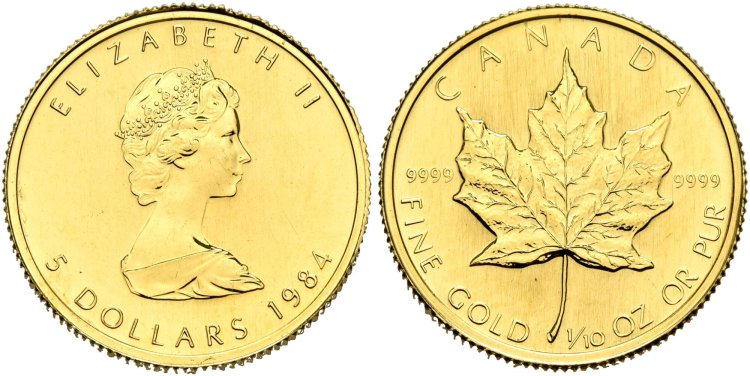 Canada 5 Dollari 1982- (1/10 ... 