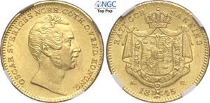 Sweden, Oscar I (1844-1859), Ducat 1845/4 ... 