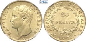 France, Napoleon I (1799-1814), 20 Francs AN ... 