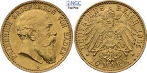 Germany Baden, Friedrich I (1852-1907), 10 ... 