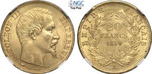 France, Napoleon III (1852-1870), 20 Francs ... 
