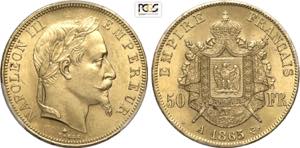 France, Napoleon III (1852-1870), 50 Francs ... 