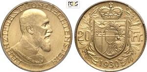 Liechtenstein, Franz I (1929-1938), 20 ... 