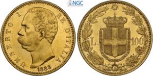 Regno dItalia, Umberto I (1878-1900), 100 ... 