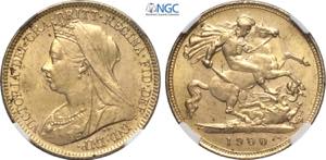 Great Britain, Victoria (1837-1901), 1/2 ... 