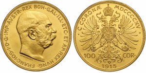 Austria 100 Corona 1915&nbsp;33.88 g, Au ... 