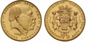 Gabon 50 Franchi 1960&nbsp;16.00 g, Au ... 