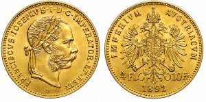 Austria 10 Franchi 1892 (1/2 ... 