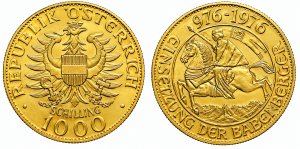 Austria 1000 Schilling 1976&nbsp;13.50 g, Au ... 