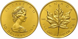 Canada 50 Dollars 1979- (Oz)&nbsp;31.10 g, ... 