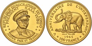 Congo 100 Francs 1965 (5 Marengo)&nbsp;32.26 ... 