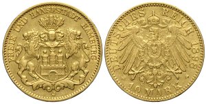 Germania Amburgo 10 Marchi ... 