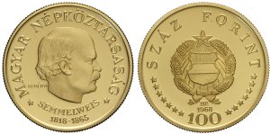 Ungheria 100 Fiorini 1966-1968 8.41 g, ... 