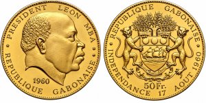 Gabon 50 Francs 1960&nbsp;16.00 g, Au ... 