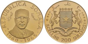 Somalia 200 Scellini 1965-1966&nbsp;28,00 g, ... 