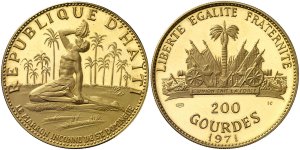 Haiti 200 Gourdes 1967-1971 39.49 g, Au ... 