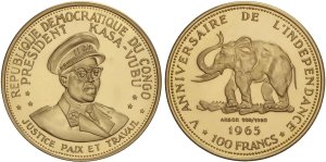 Congo 100 Franchi 1965 (5 ... 