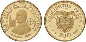 Colombia 200 Pesos 1968-1971 (1,33 ... 